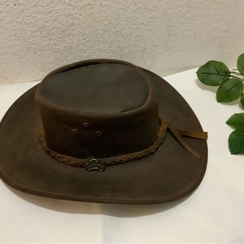 Jackaroo Australian Leather Hat - Size S- unisex Gold Coast Australia - New